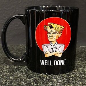 Gordon Ramsay Hell’s Kitchen Cesars Palace well done coffee mug EUC vegas chef